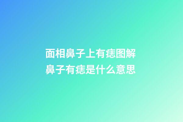 面相鼻子上有痣图解 鼻子有痣是什么意思